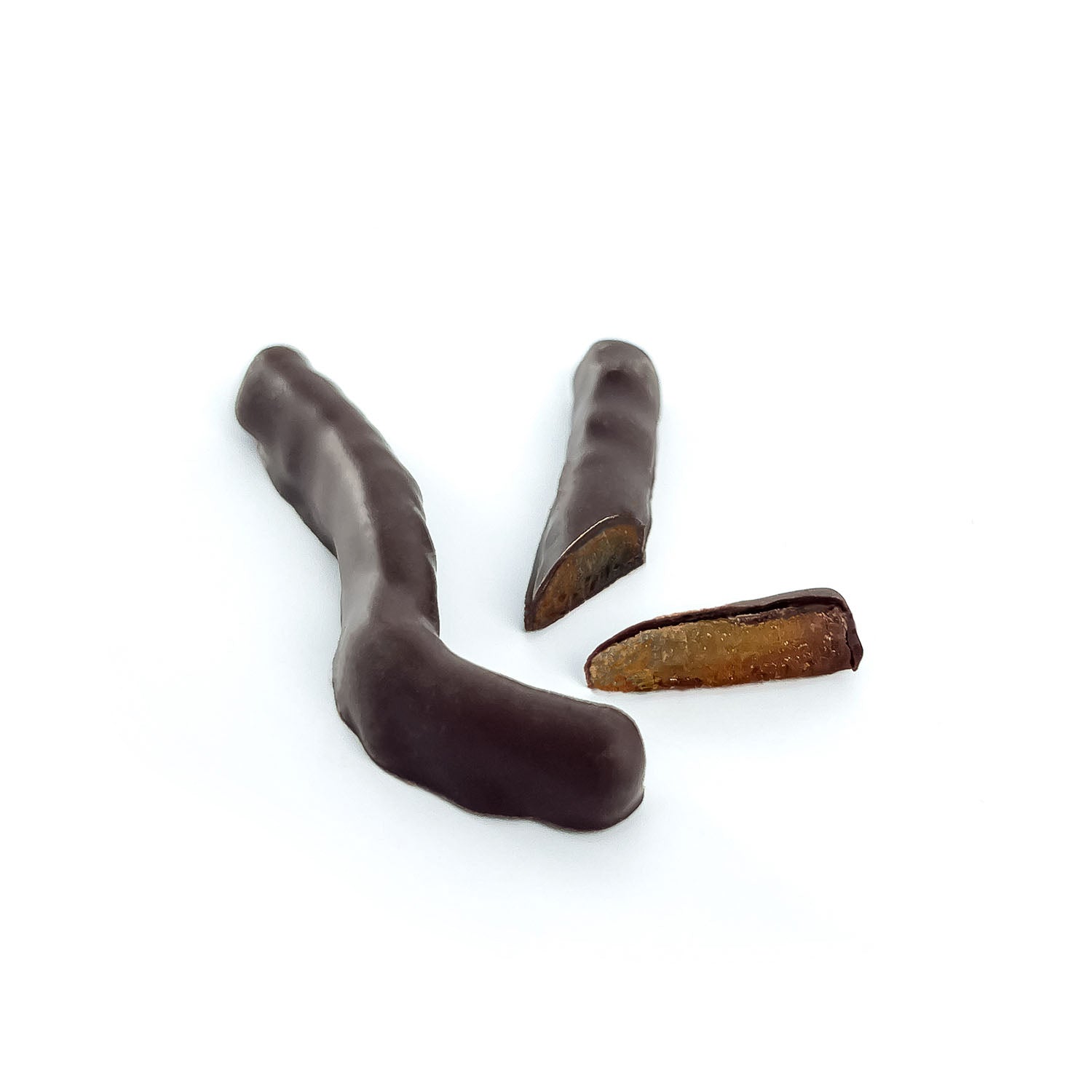 Orangette haut de gamme, fondantes au chocolat noir et orange confite. Fabrication artisanale dans notre chocolaterie de Neuilly sur Seine.