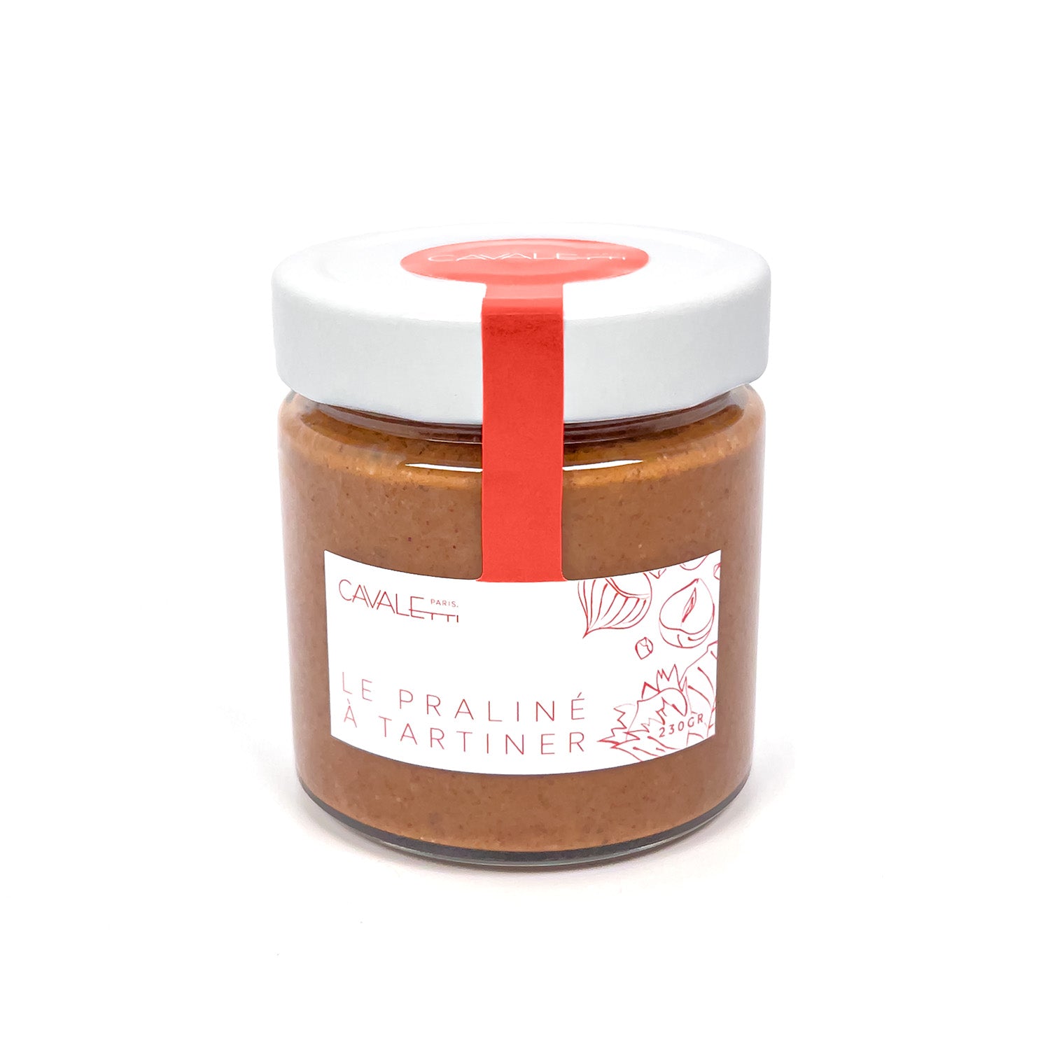 Le praliné à tartiné au chocolat au lait. Une pate à tartiner délicieuse et haut de gamme qui va vous faire oublier le nutella. Par Cavaletti Paris, maitre chocolatier