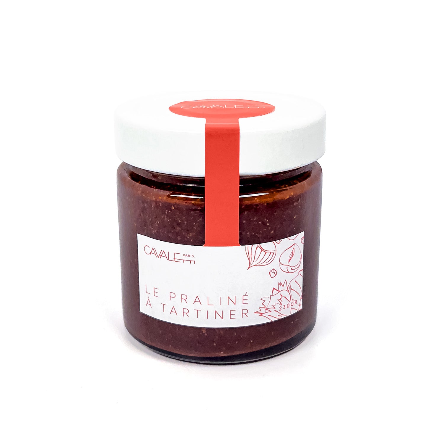 Le praliné à tartiné au chocolat noir. Une pate à tartiner délicieuse et haut de gamme qui va vous faire oublier le nutella. Par Cavaletti Paris.
