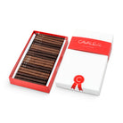 coffret 40 chocolats praliné a l'ancienne, par Sophie Basselier, maitre chocoatier à Neuilly sur Seine. Forme de barres pralinés originales. 