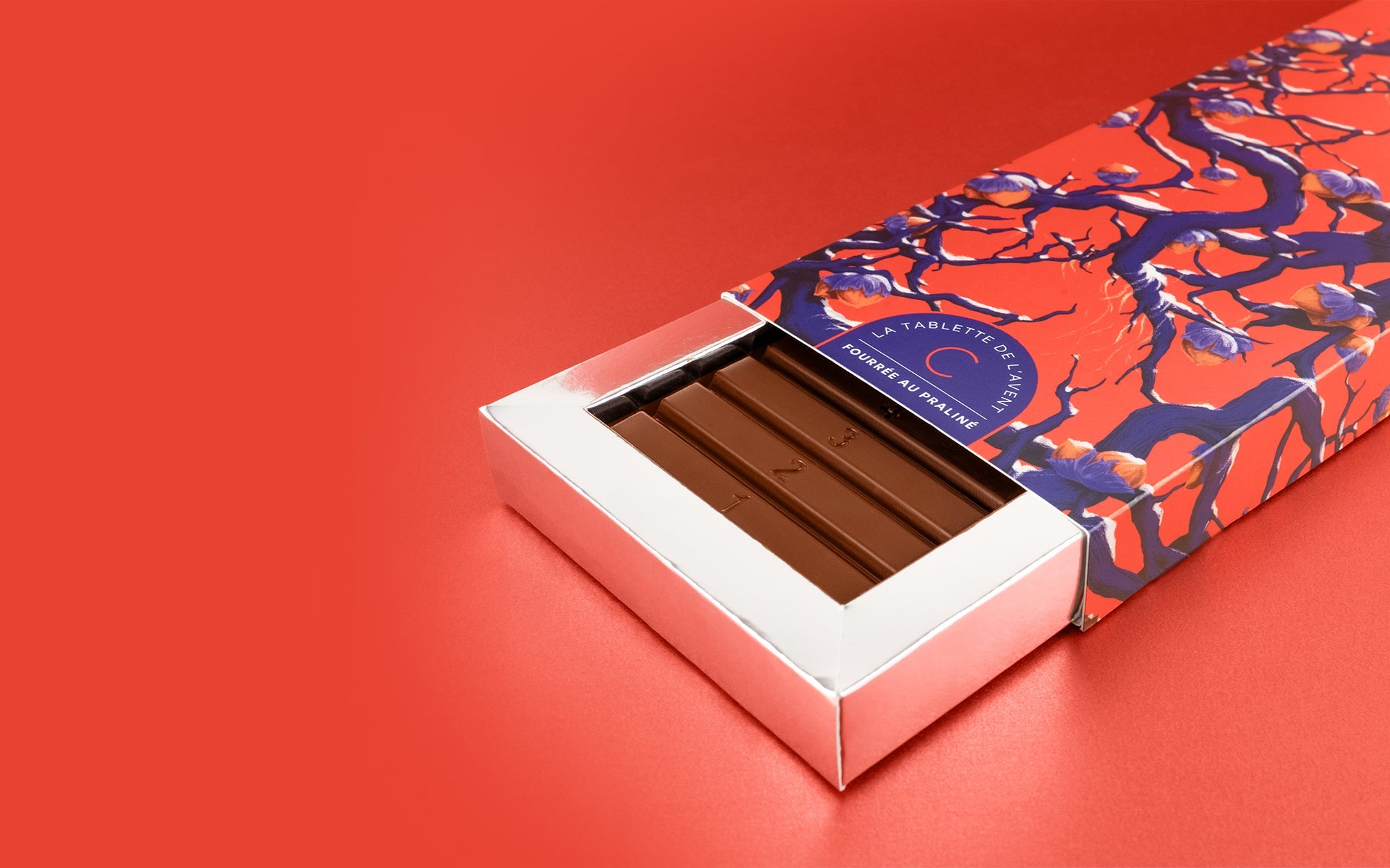Calendrier de l'avent original sous forme de tablette pralinée par Cavaletti Paris
