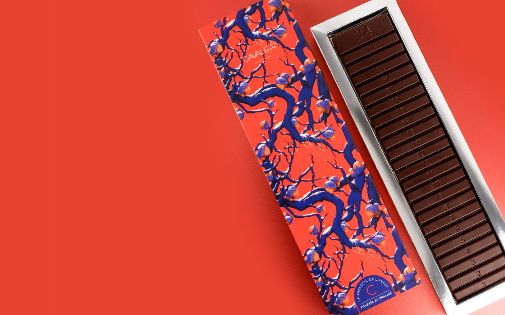 Coffret cadeau Noël calendrier de l'avent Cavaletti Paris, chocolat d'exception, Edition limitée