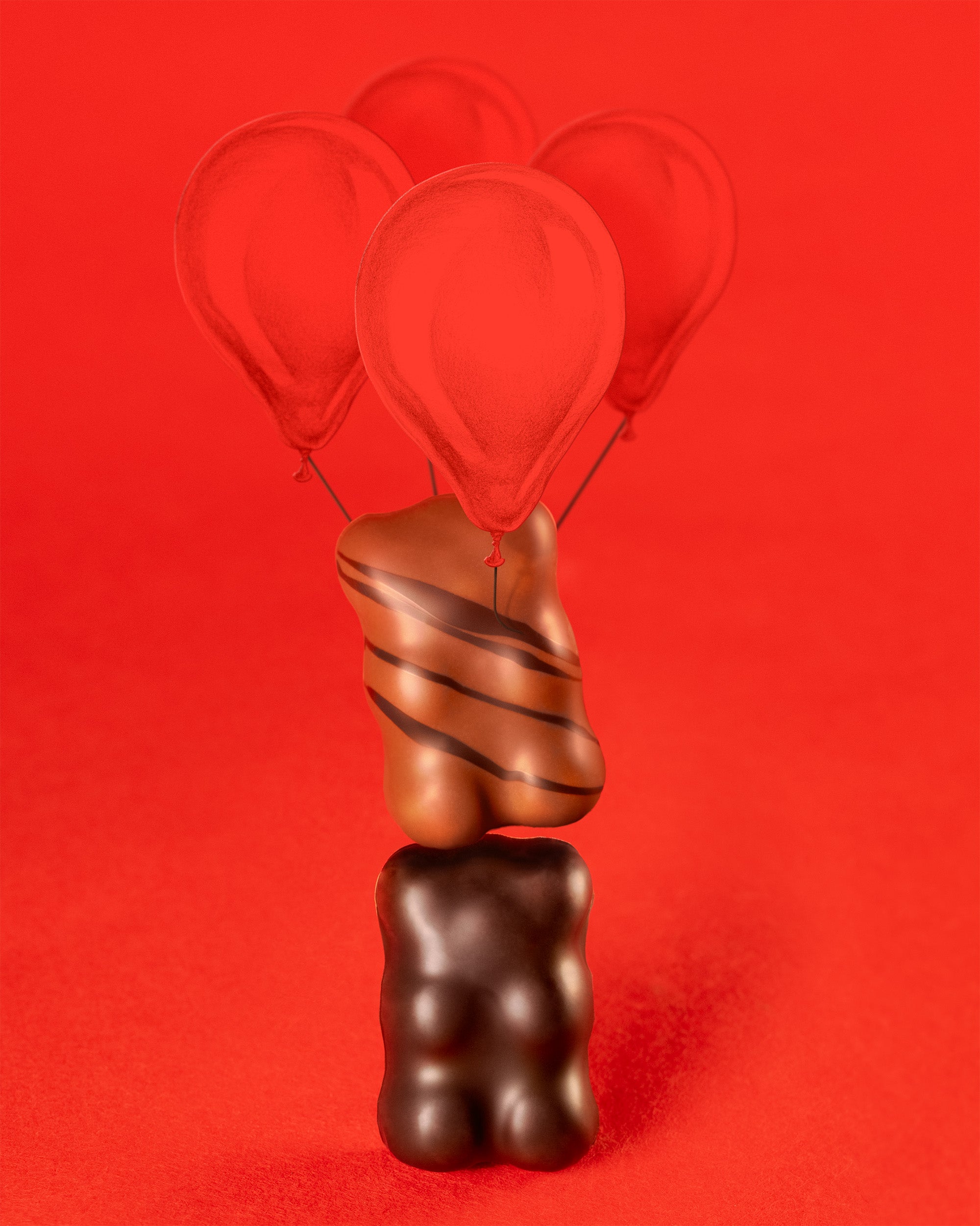 Oursons Guimauve chocolat au lait et chocolat noir par Cavaletti Paris, chocolatier à Neuilly sur Seine. Guimauve à la vanille et au praliné. 